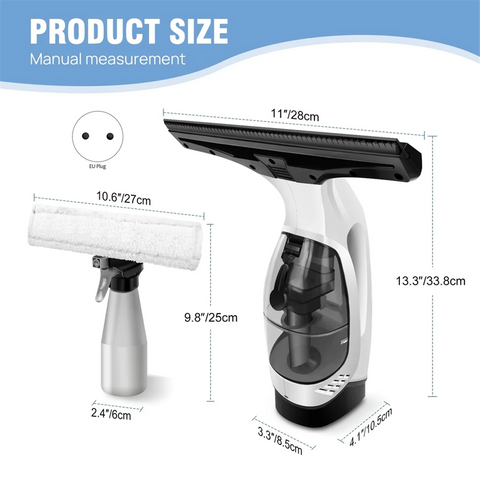 Window Vacuum Cleaner with Squeegee EU plug