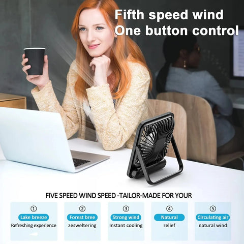 Small Desk Fan Portable