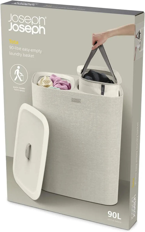 Laundry Hamper Separation Basket Ecru
