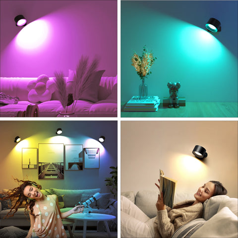 LED Wall Sconce 19 RGB Colors Dimmable